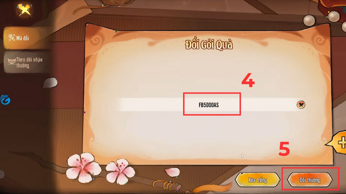 Nhập code Ta Làm Tông Sư Trong Tiên Môn và bấm “Đổi thưởng”