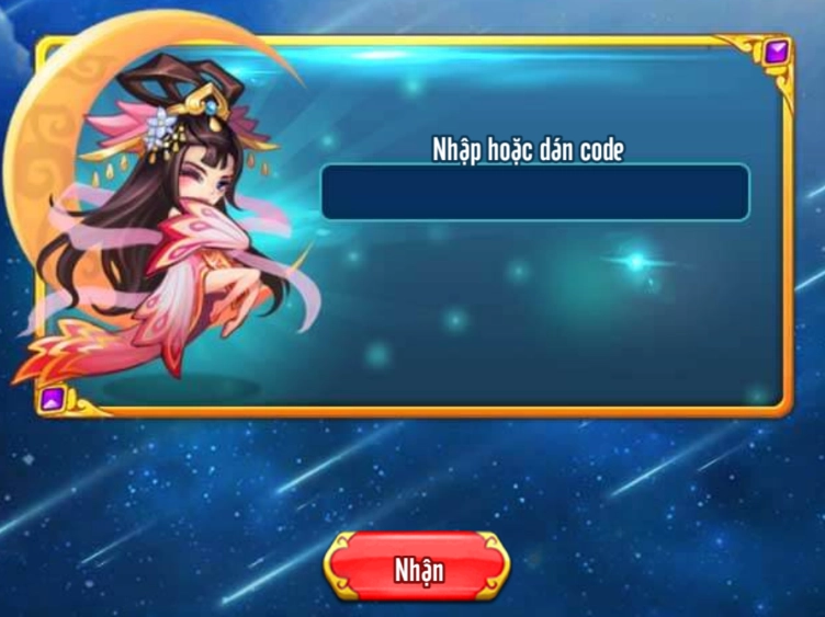Nhập code 3Q Vượt Thời Đại và nhấn “Nhận”