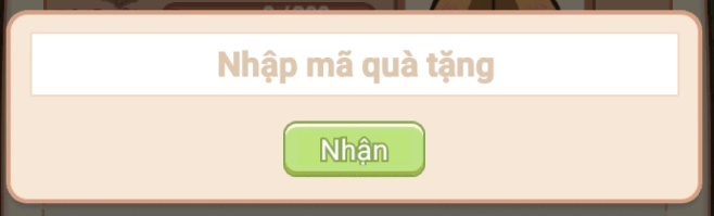 Nhập mã code Capybara: Khởi Nghiệp OEG và nhấn "Nhận"