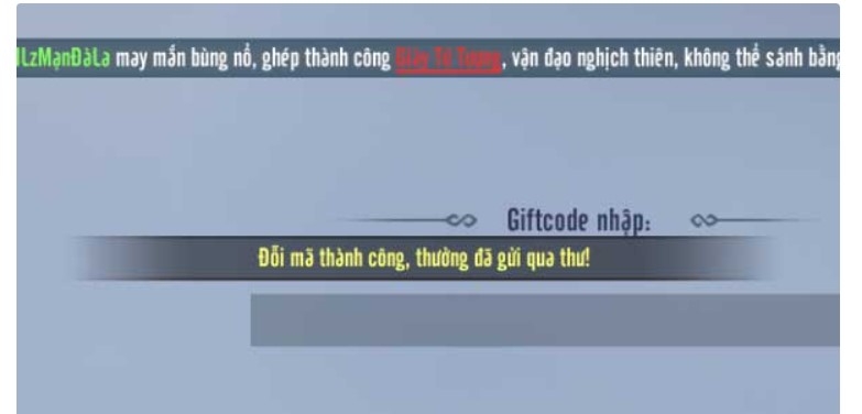 Màn hình sẽ hiển thị thông báo “Đổi mã thành công"