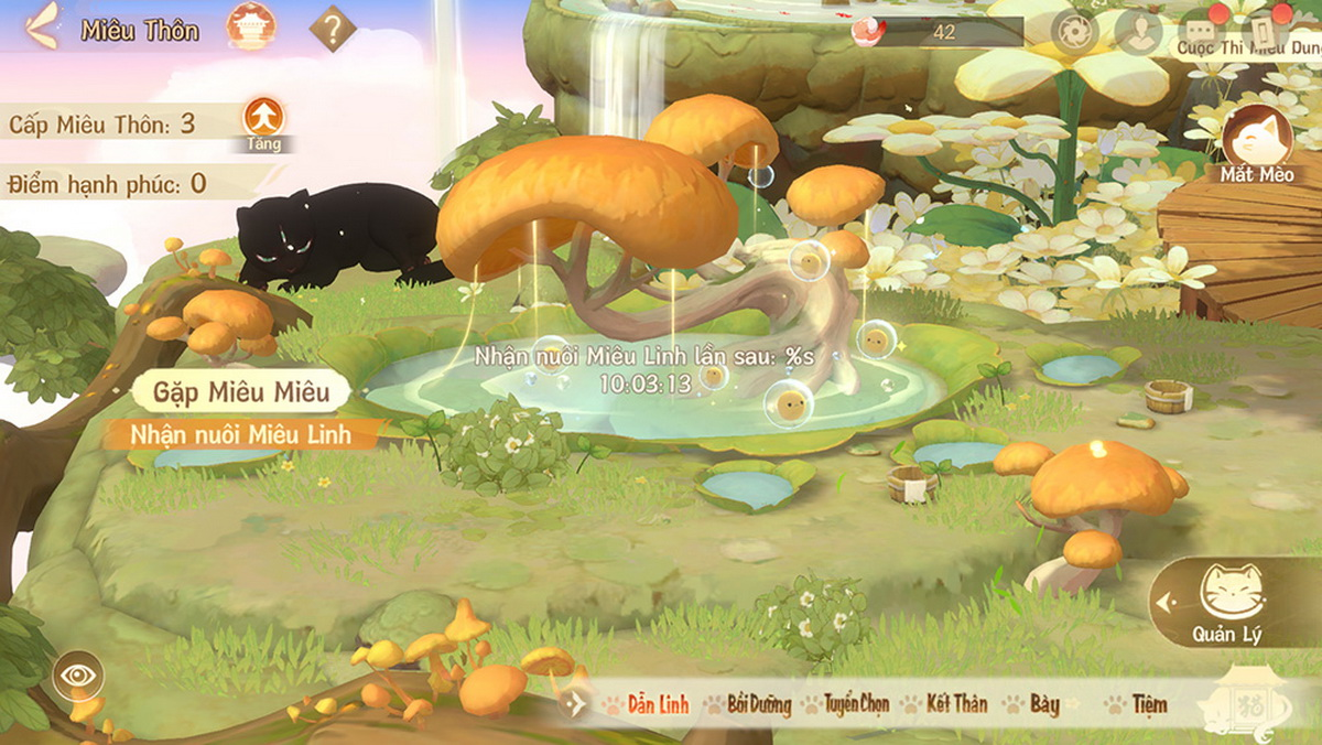 Giao diện Miêu Thôn trong tựa game Vong Xuyên Phong Hoa Lục