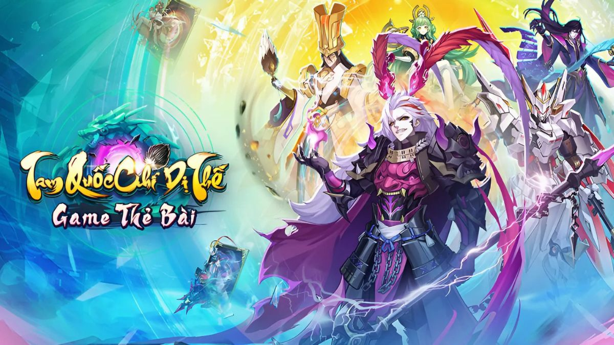 Game 'Tầm Quốc Chí Dị Thế - Game Thẻ Bài' với các nhân vật trong game