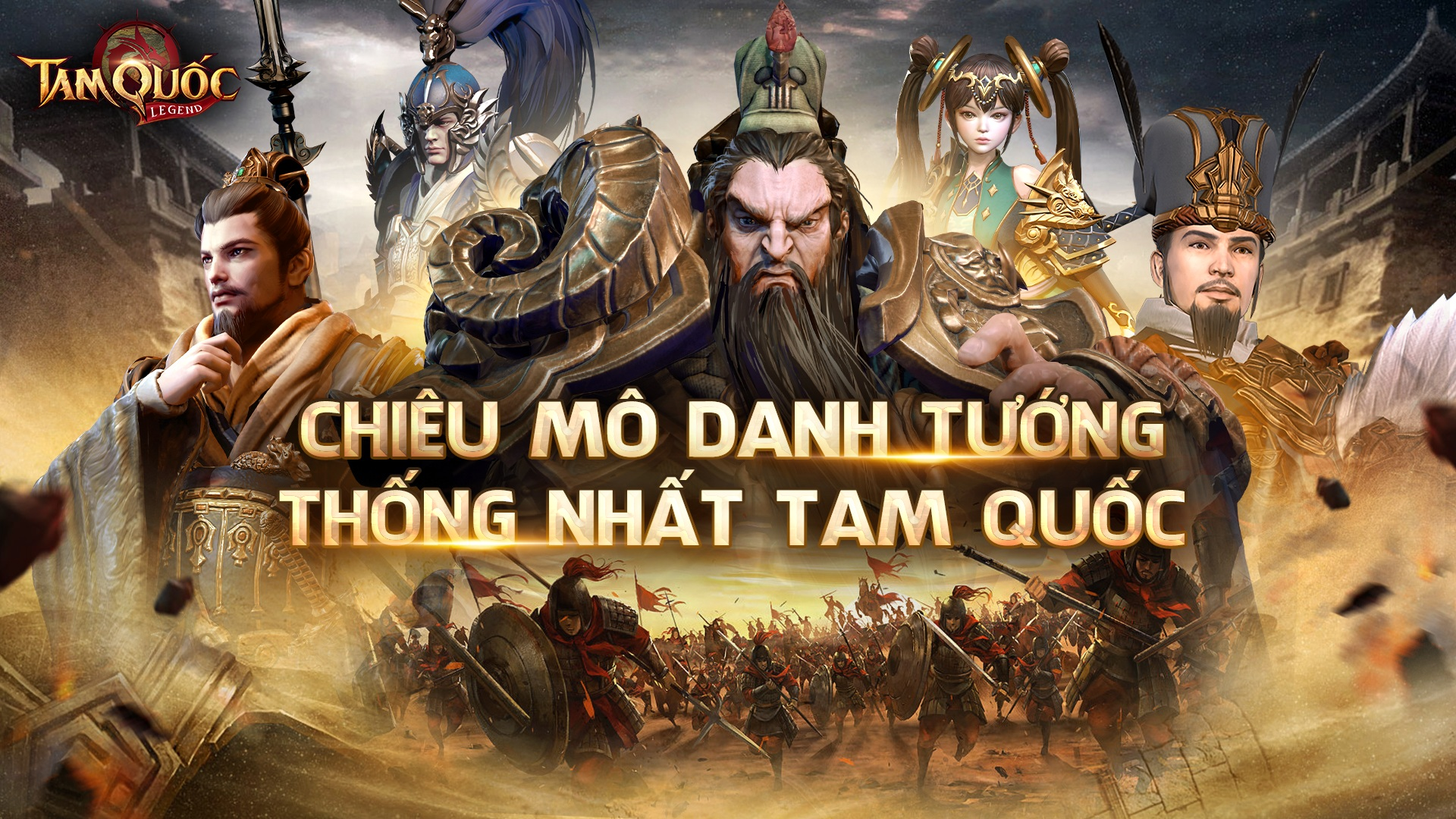Game Tam Quốc Legend tập trung vào các nhân vật lịch sử như Quan Vũ, Tào Tháo và Lữ Bố