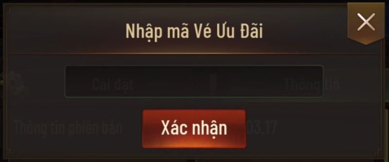 Bước 4: Dán mã code Tam Quốc Legend VTC vào ô trống, sau đó nhấn Xác nhận.
