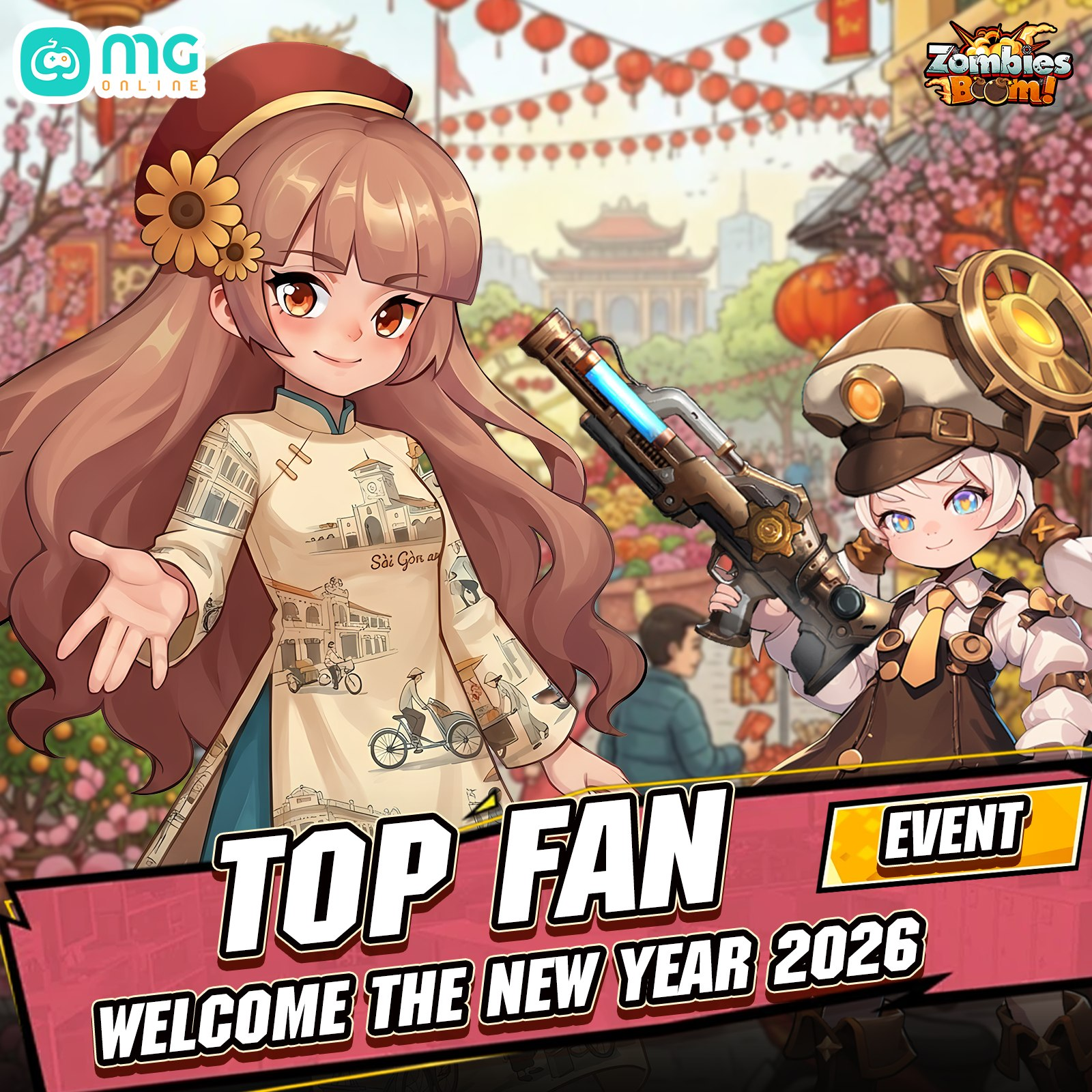 Các sự kiện của game Zombies Boom sẽ được cập nhật trên Fanpage