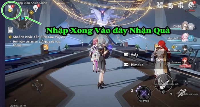 Mở game Honkai: Star Rail trên thiết bị của bạn để nhận quà
