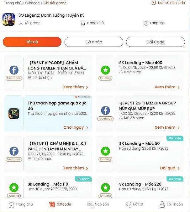 Bước 2 chọn tab “Đổi Code”