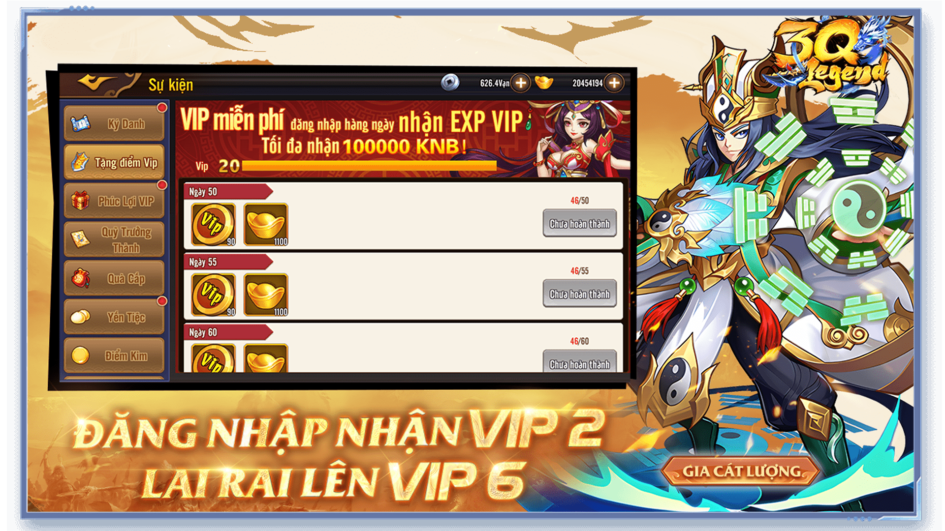 Tựa game 3Q Legend: Danh Tướng Truyền Kỳ nổi bật với chiến thuật thẻ tướng Tam Quốc