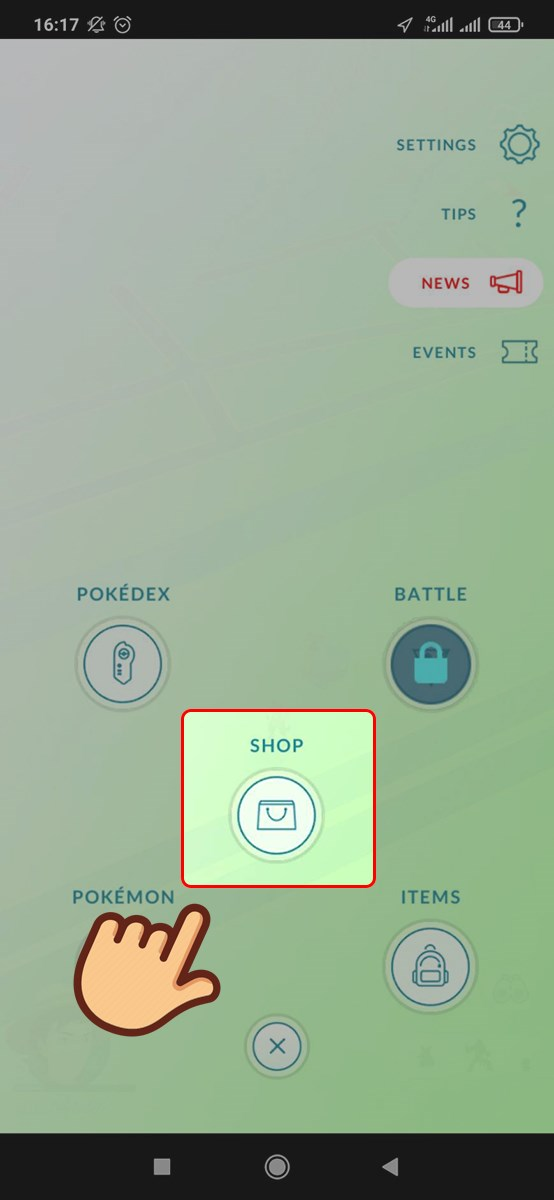 Bước 2 chọn mục “Shop”
