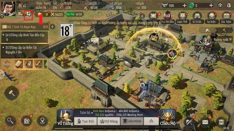 Đăng nhập vào game chọn mục Thêm