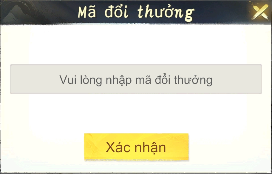 Nhập code Thiếu Niên Ca Hành: Khởi Động và bấm Xác Nhận