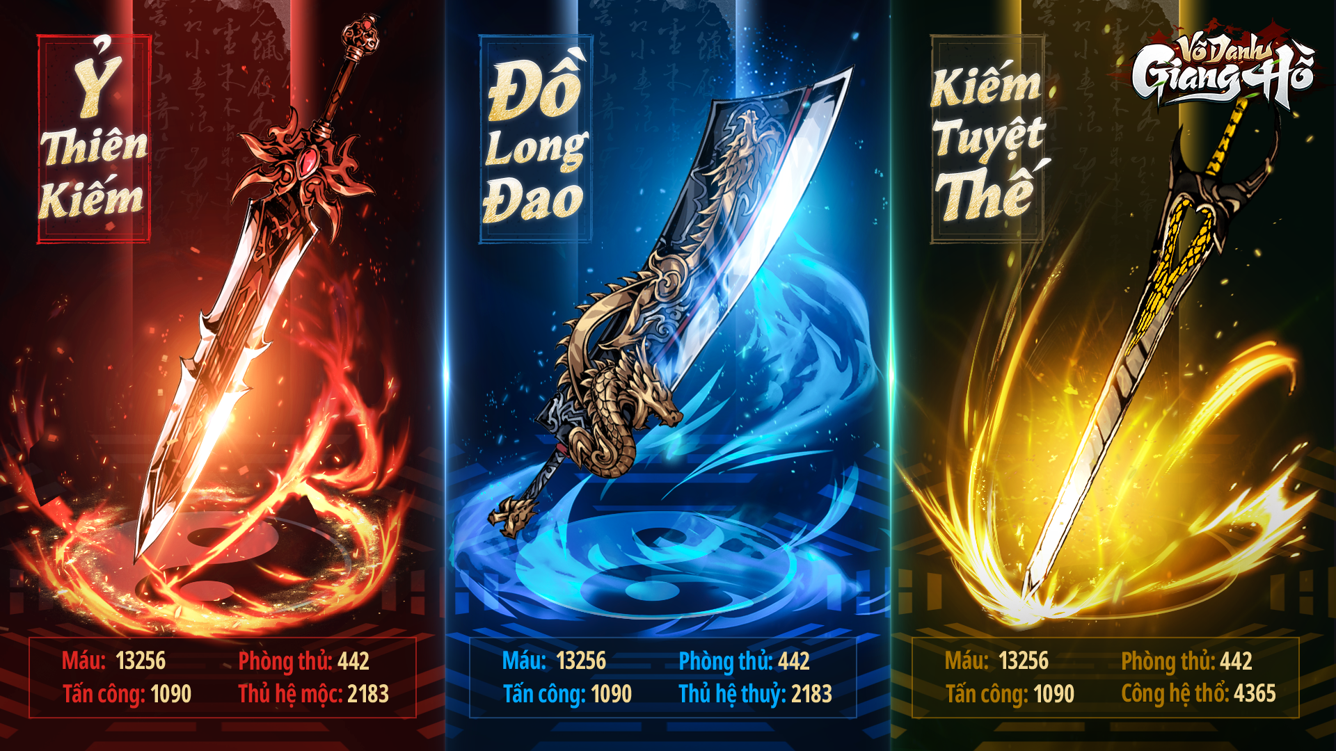 Các trang bị quý hiếm trong game Vô Danh Giang Hồ