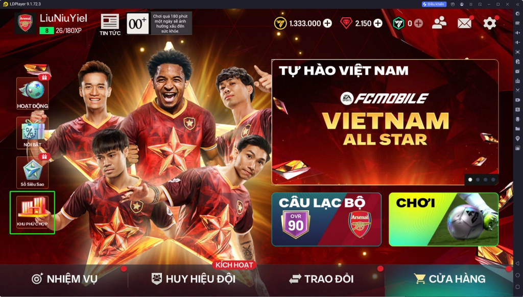 Bước 1: Bấm vào biểu tượng Khu Phức Hợp