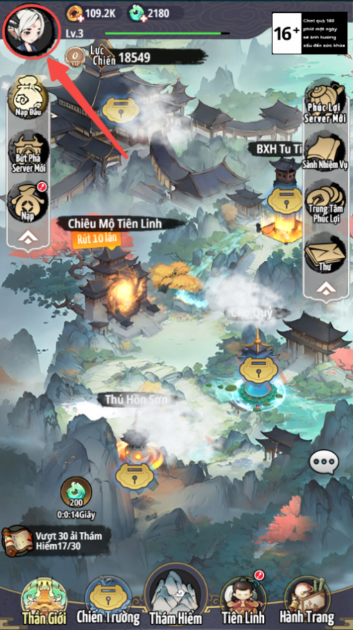 Đăng nhập vào game Kiếm Linh Du Ký