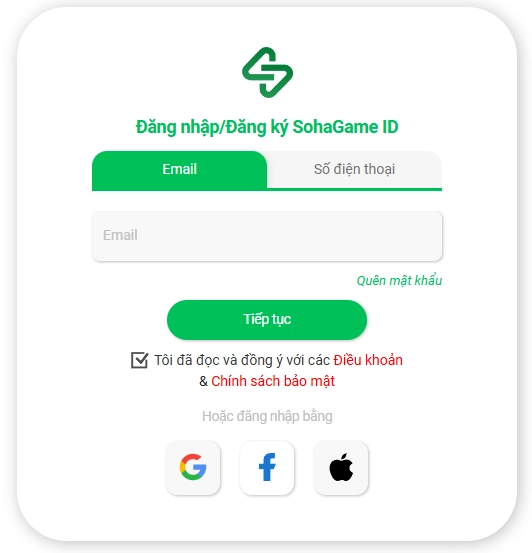 Đăng nhập vào tài khoản game mà bạn đang chơi